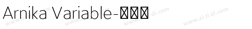Arnika Variable字体转换